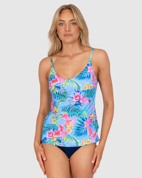 BAKU- WOMEN'S BERMUDA FLORAL SINGLET SWIM TOP - Image 2