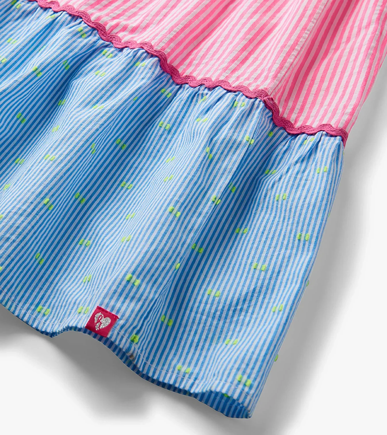 HATLEY - KIDS MIXED SEERSUCKER STRAPPY MIDI DRESS - Image 5