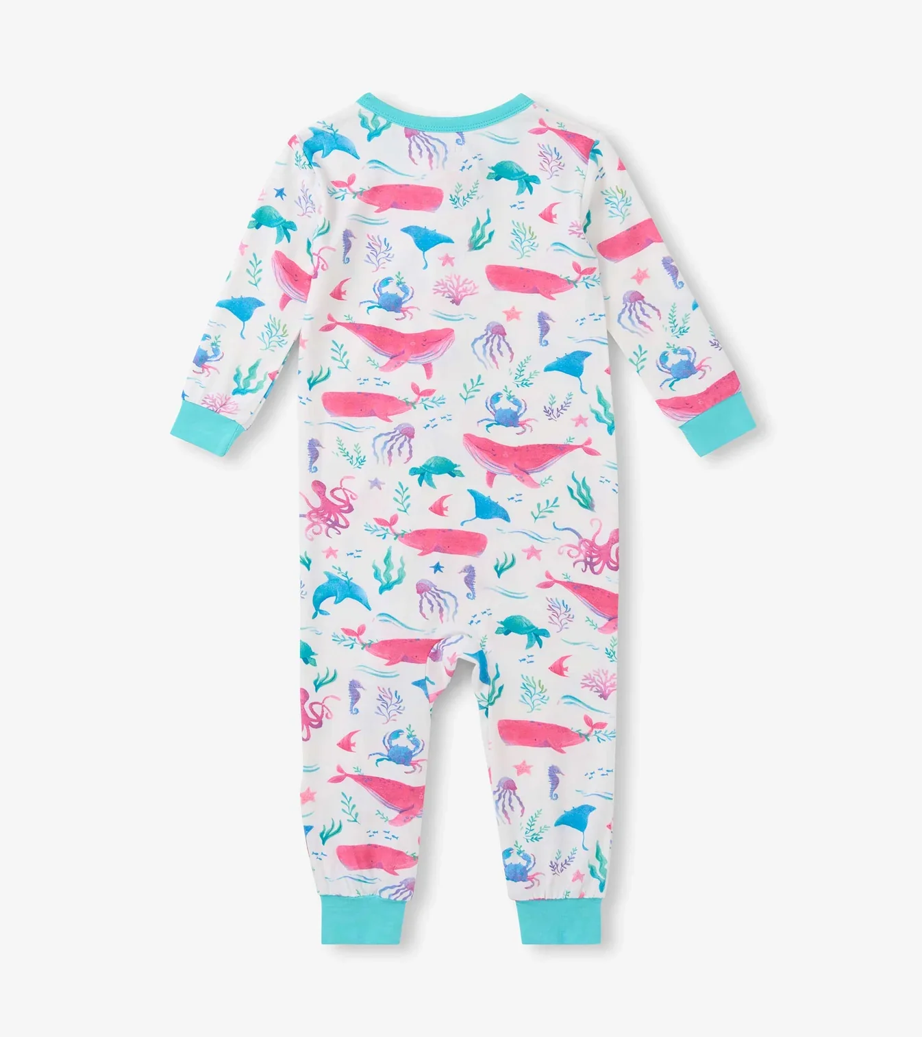 HATLEY - KIDS PAINTED SEALIFE BAMBOO COVERALL - Image 2