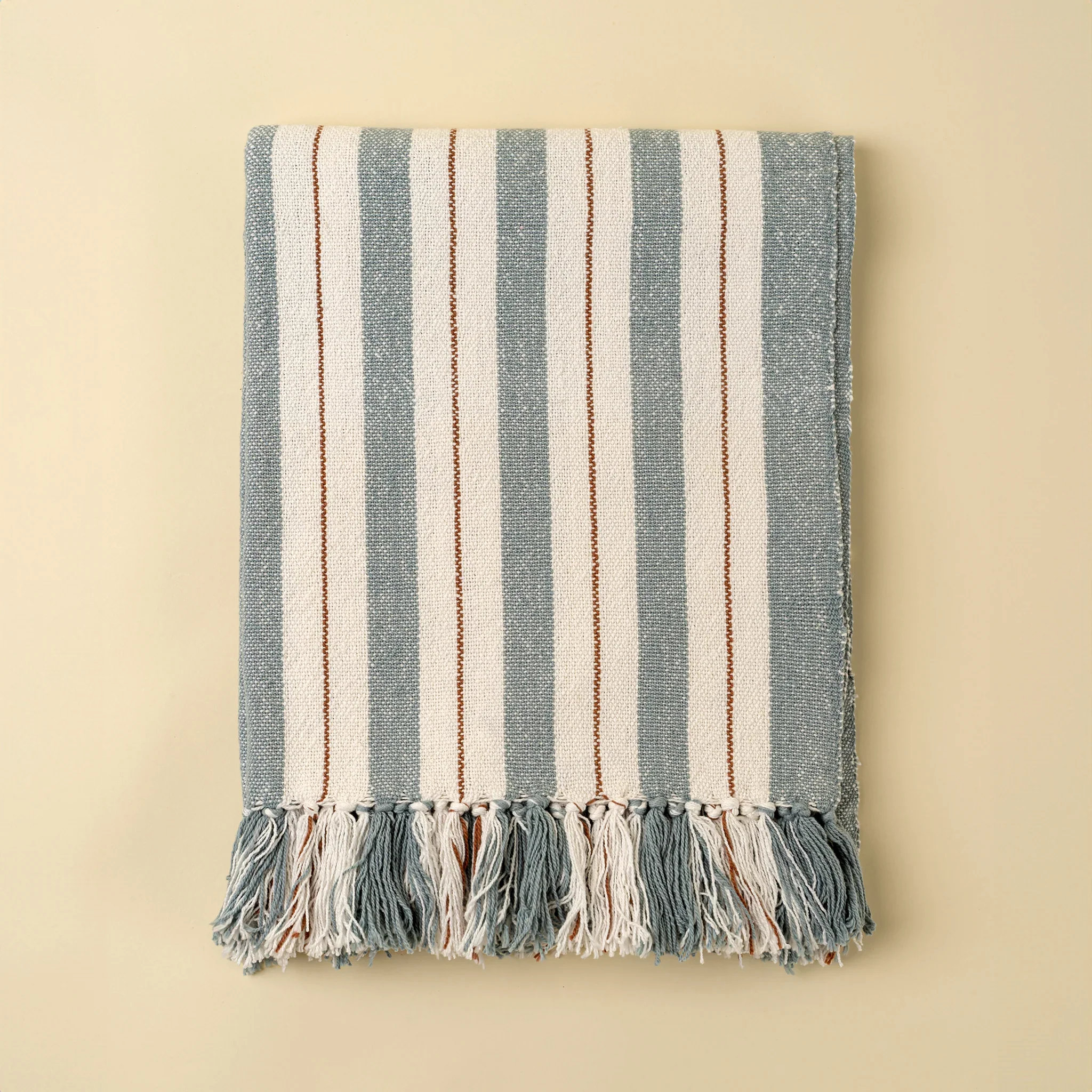 INDABA - CAVENDISH COTTON THROW, BLUE