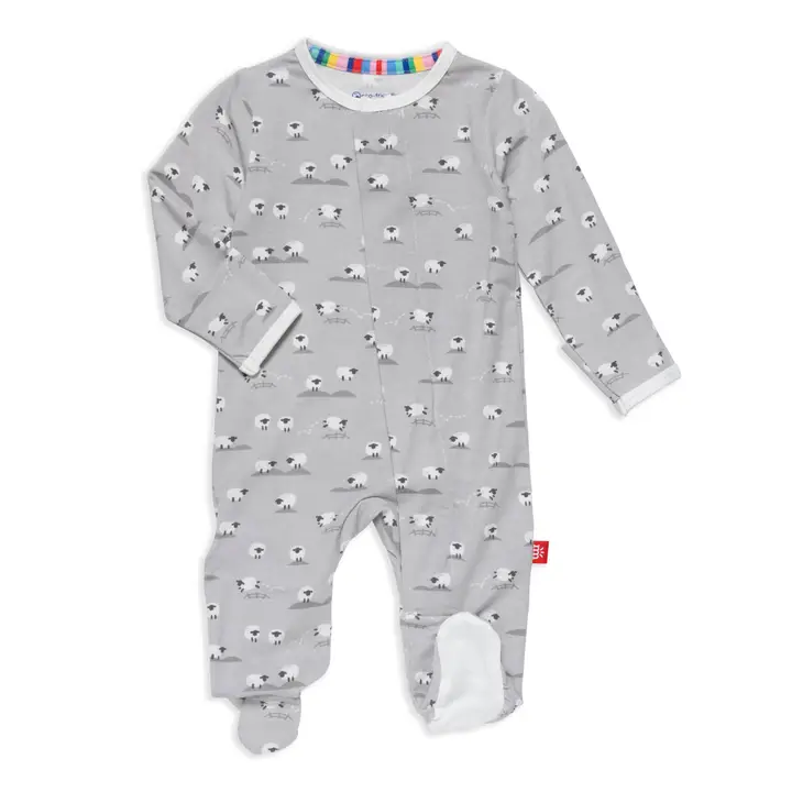 MAGNETIC ME - BAA BAA BABY GRAY MODAL MAGNETIC FOOTIE