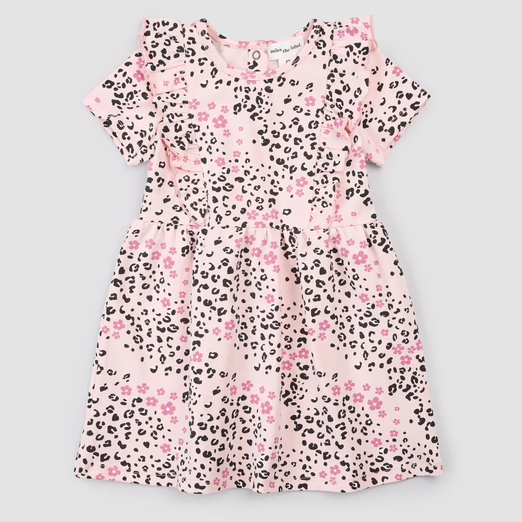 MILES THE LABEL - GIRL S/S DRESS KNIT-PINK LT. 26RMW02D02-K