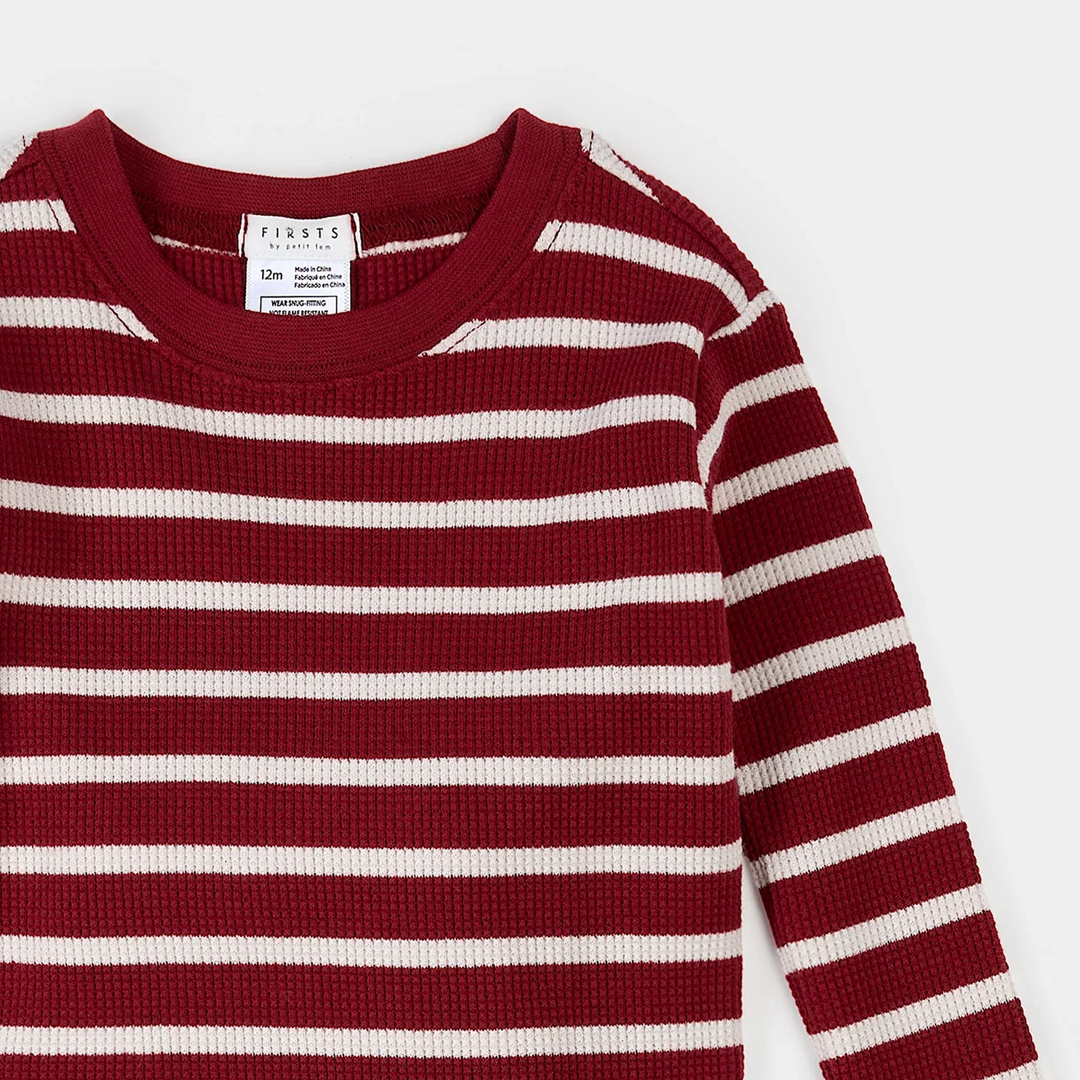 PETIT LEM - KIDS SCARLET RED STRIPED PJ SET - Image 2