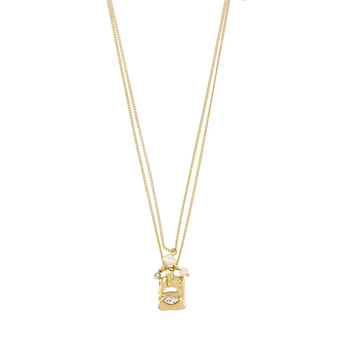 PILGRIM - Necklace : Fire : Gold Plated : Crystal