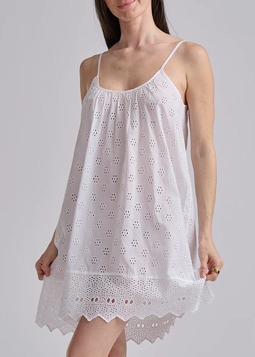 RALPH LAUREN - CTN EYELET CAMI SLEEP DRESS 4P0693R3