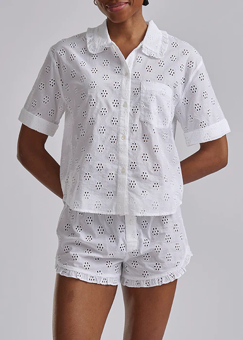 RALPH LAUREN - CTTN EYELET SHRT SLEEVE PJ SET 4P0694R3 - Image 2