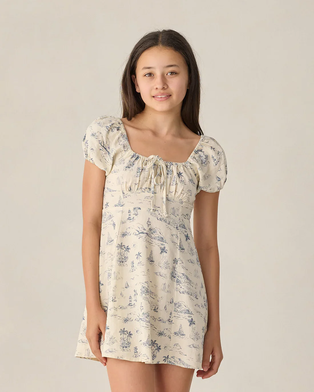 RYLEE + CRU - TEEN IVY DRESS OCEAN TOILE - Image 3