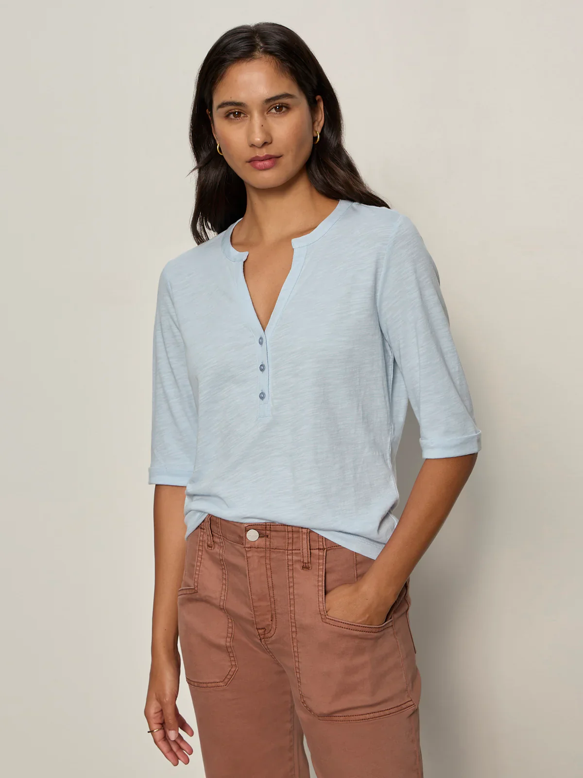 SANCTUARY - WOMEN'S ROLLED SLEEVE TEE
