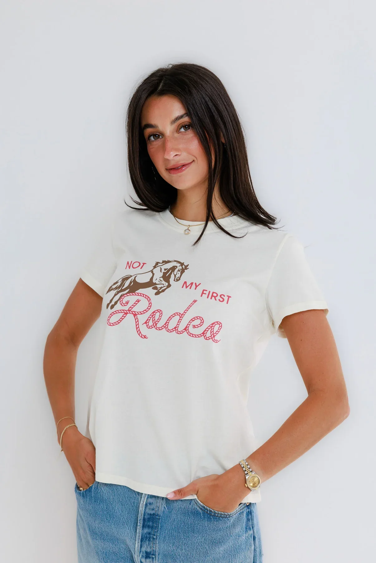 SUNNY SOMEWHERE - WOMEN'S NOT MY FIRST RODEO SHIRT