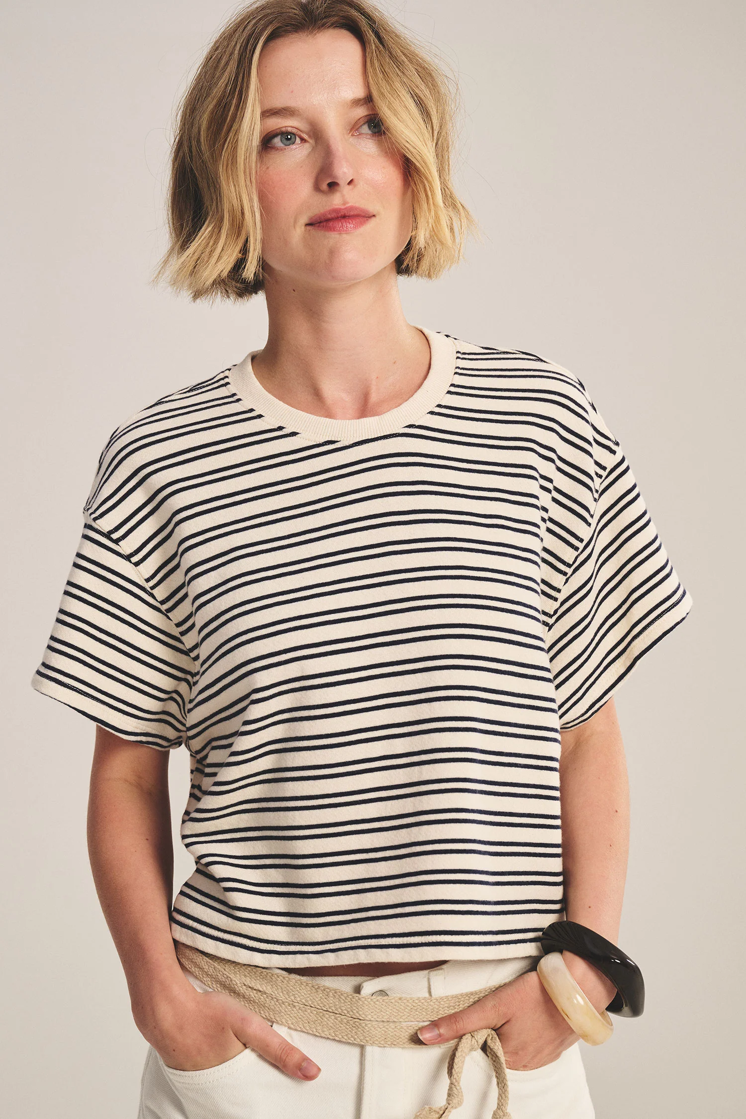 VELVET - VINTAGE STRIPE TERRY TOP BRISSA07